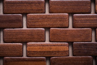 Checked wooden mat