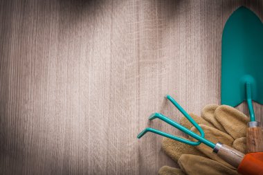 Çalışma eldiven, el spade ve komisyon