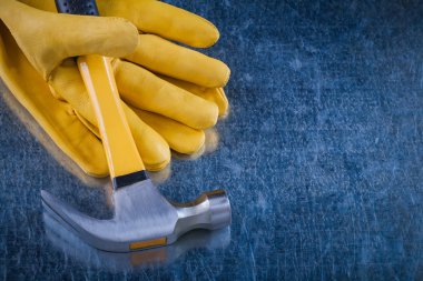 Leather gloves with claw hammer