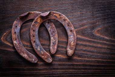 Rusted messy horseshoe