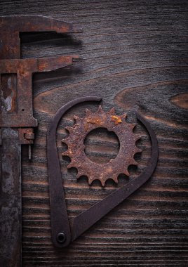 measuring calipers and gear wheel