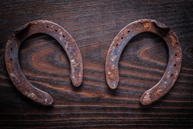 Rusty old-fashioned horseshoes