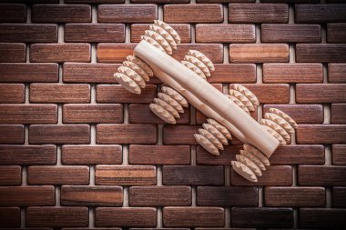 Wood massager with handle