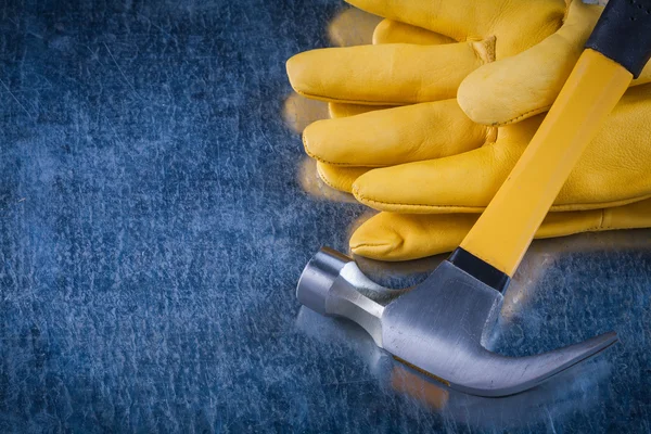 Pençe çekiç ile deri koruyucu eldivenler