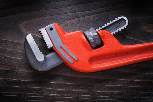 New red pipe wrench — Stock fotografie