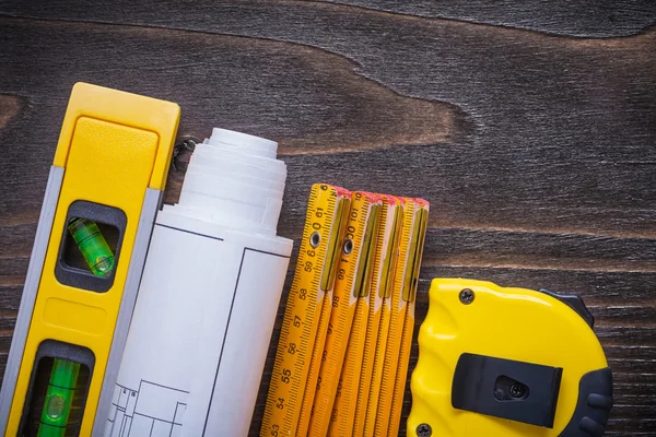 blueprints, construction level, tape-line