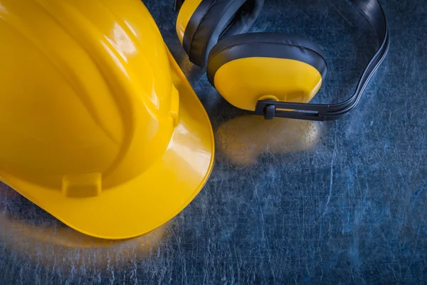 Safety ear muffs and work helmet