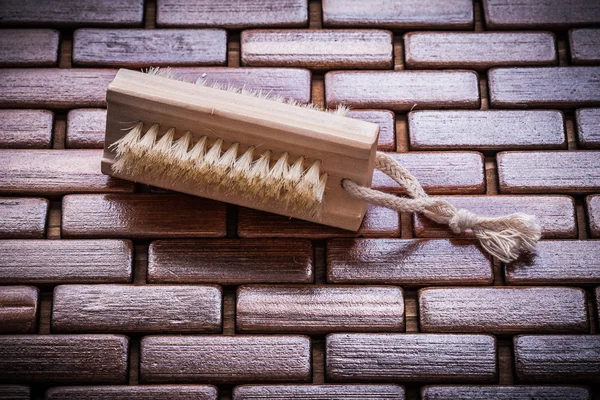 Wood scrubbing brush — Stok fotoğraf