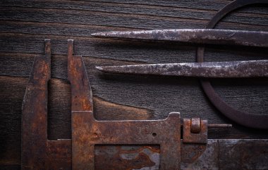 Paslı vernier Çap pergeli kümesi