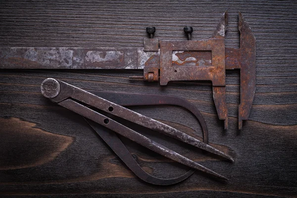 Obsolete trammel calipers — Stock Photo, Image