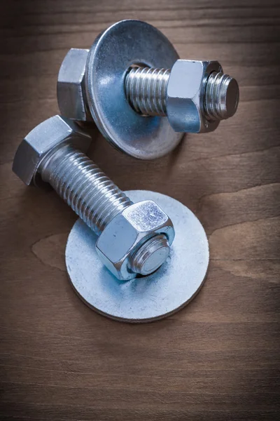 Bout sluitringen, bouw noten en screwbolts — Stockfoto