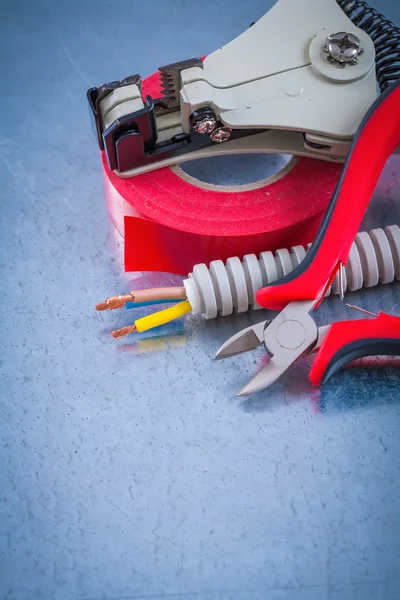 Insulation tape, cables, sharp nippers — Stock Photo, Image