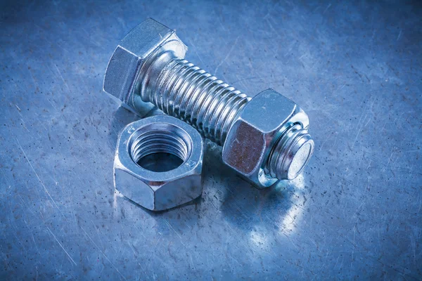 Tornillos y tuercas de tornillo inoxidable — Foto de Stock