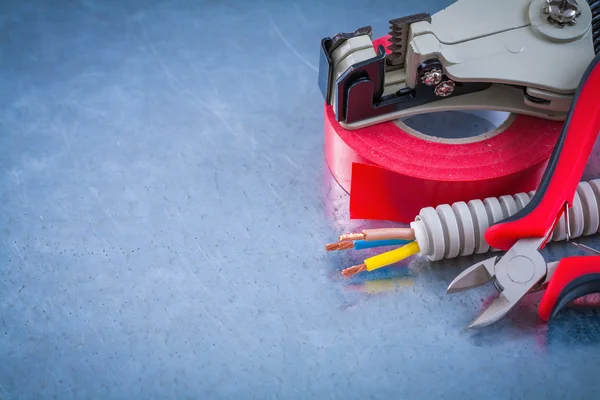 Copper cables sharp nippers strippers — Stock Photo, Image