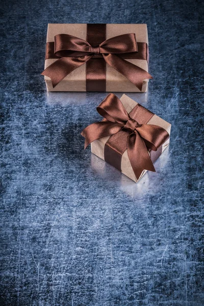 Geschenkschachteln verpackt — Stockfoto