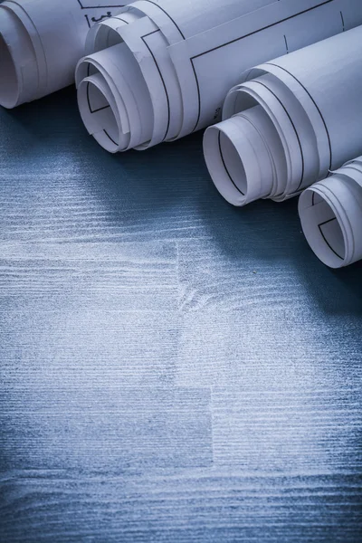 Five rolls of blueprints — Stock Photo, Image