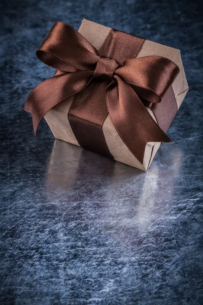 Packed gift with present tape — Stock Photo, Image