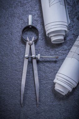 Planları ve çift bir pergel