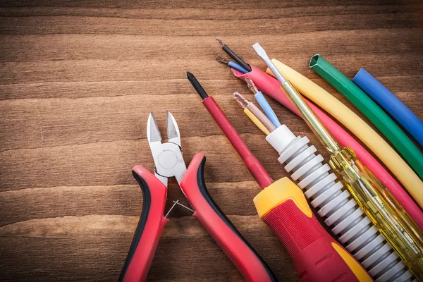 Cutting pliers and wire protection Stock Image