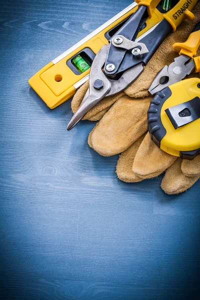 Steel cutter and tape-measure — Stock Photo, Image
