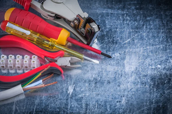 Wire strippers protection and insulated screwdrivers — Stock Photo, Image