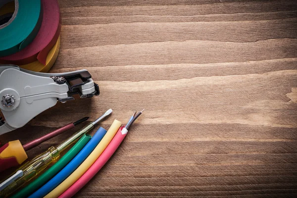 Wire strippers protection and insulated turnscrew — Stock Photo, Image