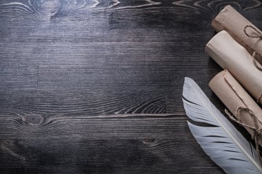 Vintage evrakları haddelenmiş