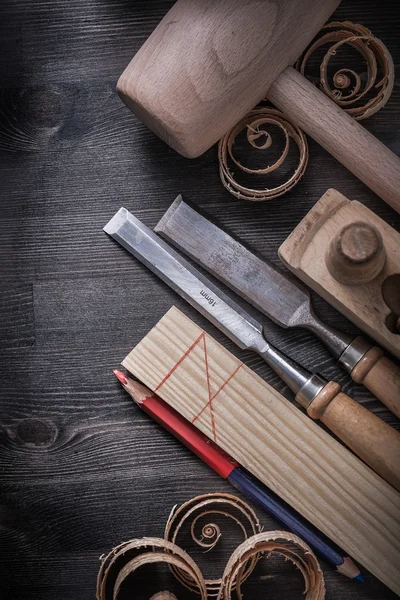 Set of carpenter tools — Stock Photo, Image