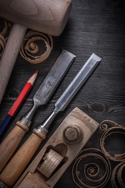 Set timmerman tools — Stockfoto