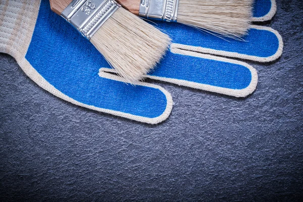 Paint brushes safety glove — Stock Photo, Image