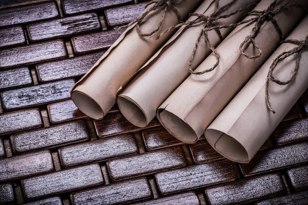 Vintage parchment rolls — Stock Photo, Image