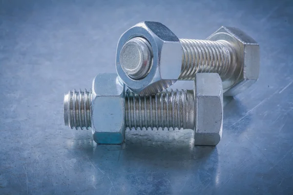 Threaded bolts and screw-nuts — Stock Photo, Image