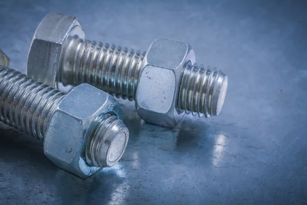 Pair of bolts and screw-nuts — Stock Photo, Image
