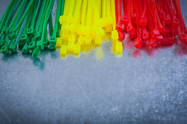 Stack of plastic cable ties — Stock Photo, Image