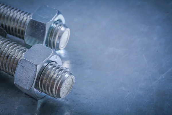 Threaded bolts and screw-nuts — Stock Photo, Image