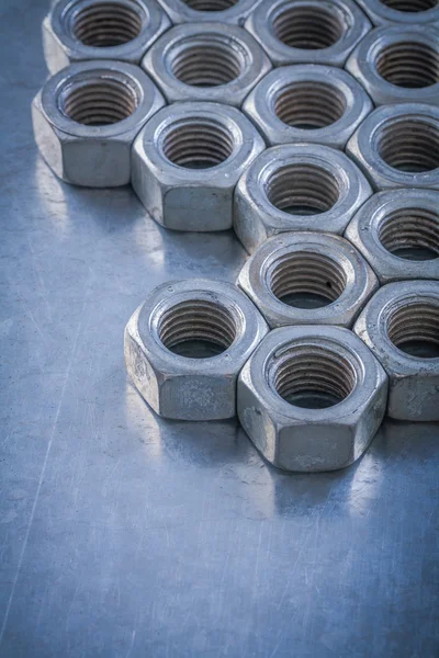 Stack of construction nuts — Stock Photo, Image