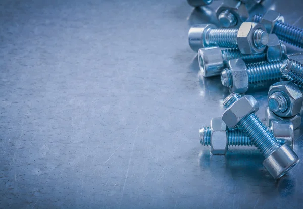 Screwbolts and nuts close-up — Stock Photo, Image