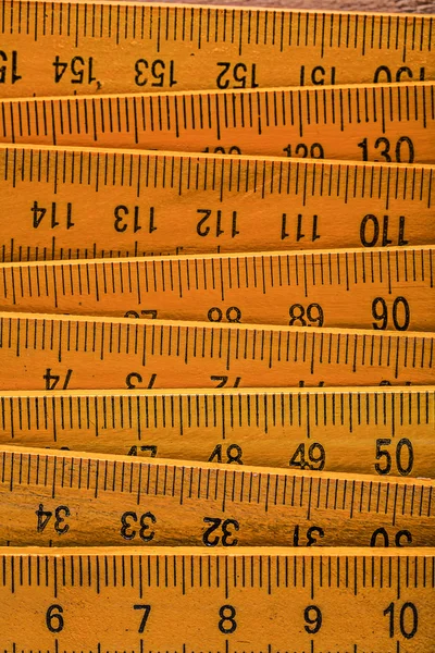 Gele houten meter — Stockfoto