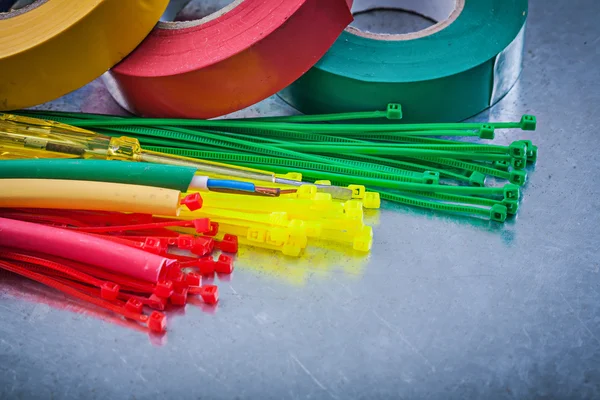 Insulating tapes and electric wires — Stock Photo, Image