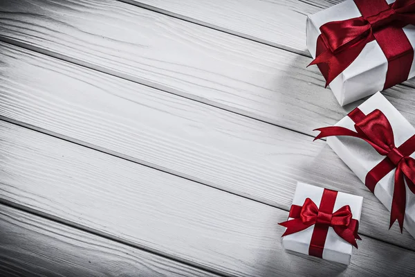 Present boxes with bows — Stock Photo, Image