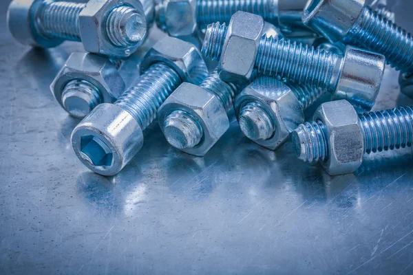 Stainless bolts and nuts — Stock Photo, Image