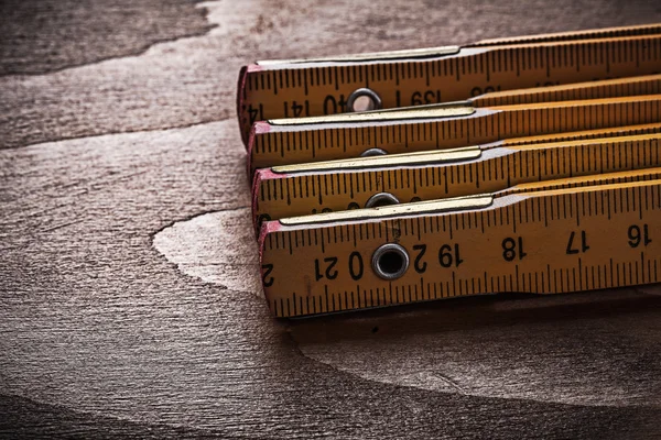 Yellow wooden meter — Stock Photo, Image