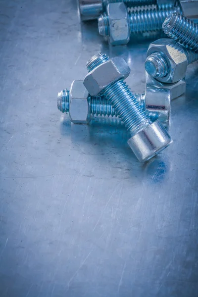 Screwbolts and nuts close-up — Stock Photo, Image