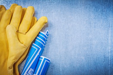 Emanet eldiven ve inşaat çizimleri