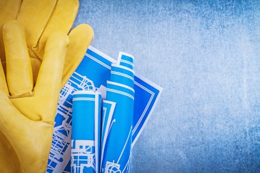 Emanet eldiven ve inşaat çizimleri