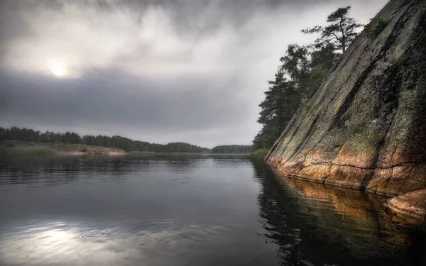 Granite Rocks Coastline Islands North Europe Baltic Sea Gulf Finland — Φωτογραφία Αρχείου