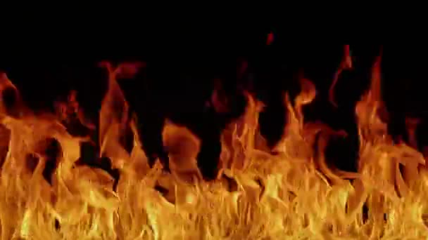 UHD video Inferno inferno fuoco sfondo. Fuoco bruciano caldo stregoneria video-arte . — Video Stock