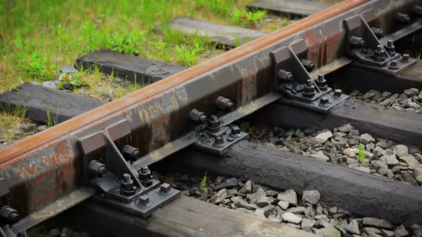 Eisenbahnstrecke im ländlichen Raum Russlands — Stockvideo