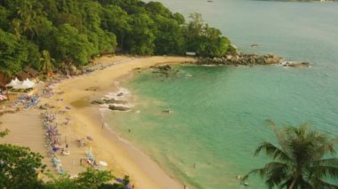 Laem Sing plaj. Phuket Adası. Tayland. Üstten Görünüm