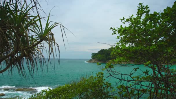 Landschap met Zeekust. Thailand. Phuket Island — Stockvideo